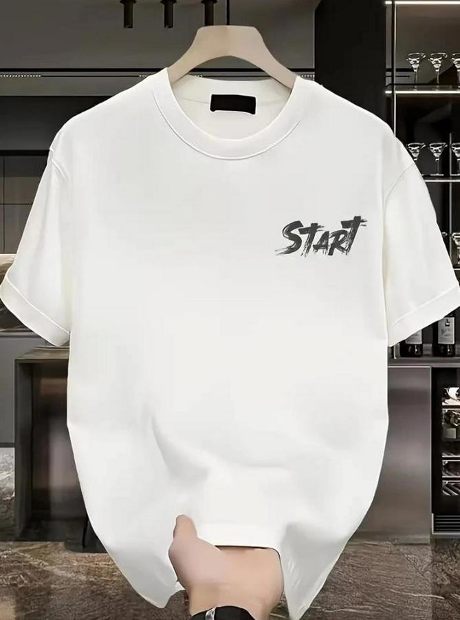 Baskılı Oversize Bisiklet Yaka T-Shirt