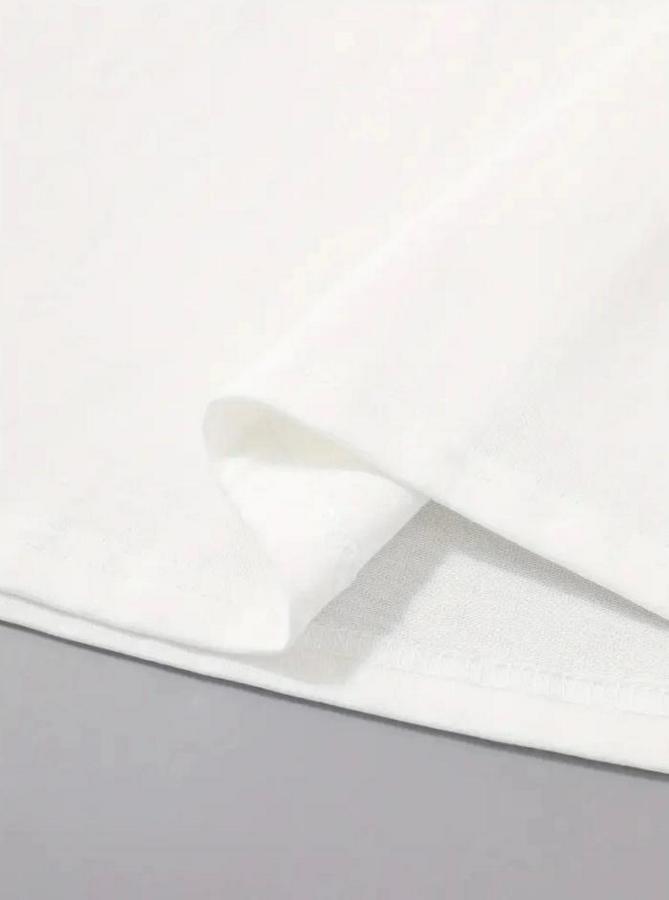 Baskılı Oversize Bisiklet Yaka T-Shirt