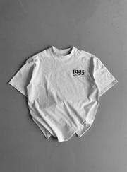Baskılı Oversize Bisiklet Yaka T-Shirt