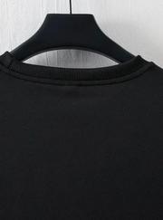 Baskılı Oversize Bisiklet Yaka T-Shirt
