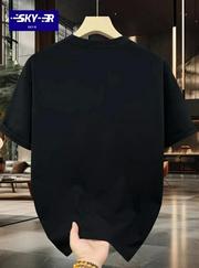 Baskılı Oversize Bisiklet Yaka T-Shirt