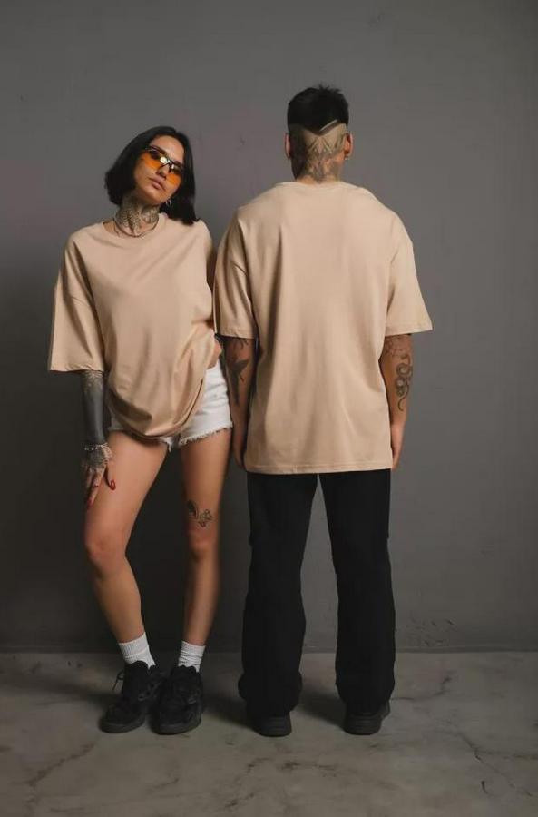 /1 Düz A Kalite Oversize T-Shirt