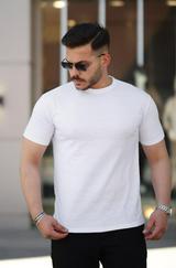 Ağaç Kabuğu Desenli Kısa Kollu T-Shirt