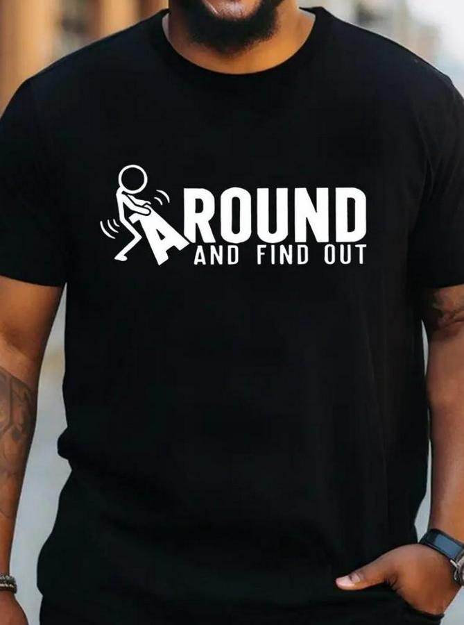 Around Baskılı Süprem T-Shirt