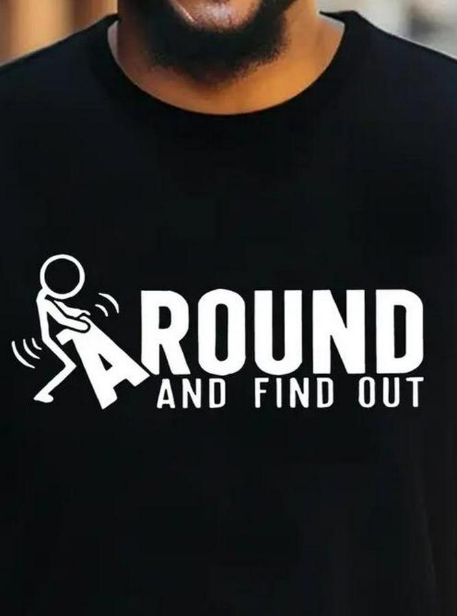 Around Baskılı Süprem T-Shirt