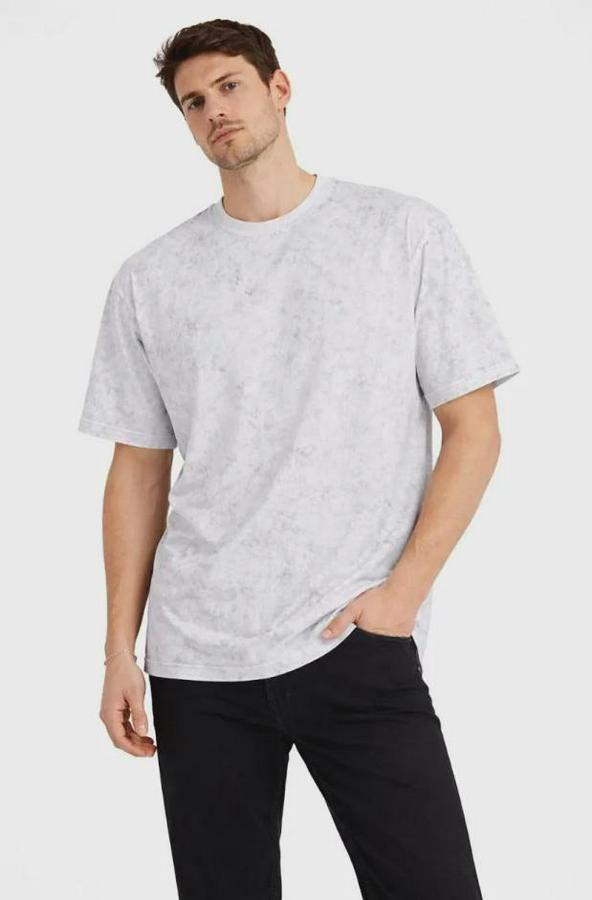 Asit Yıkama Bisiklet Yaka Kısa Kollu Oversize T-Shirt Tişört