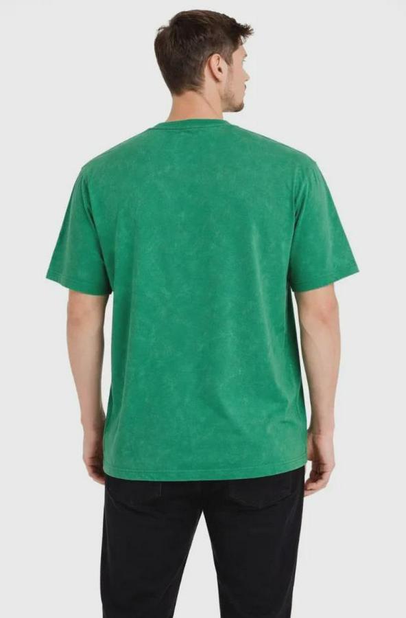 Asit Yıkama Bisiklet Yaka Kısa Kollu Oversize T-Shirt Tişört