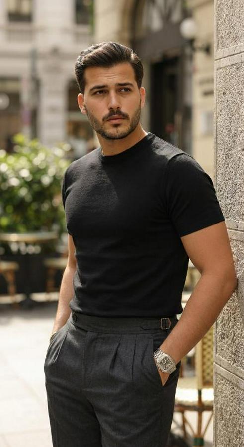 Basic Bisiklet Yaka Kısa Kollu Triko Tişört