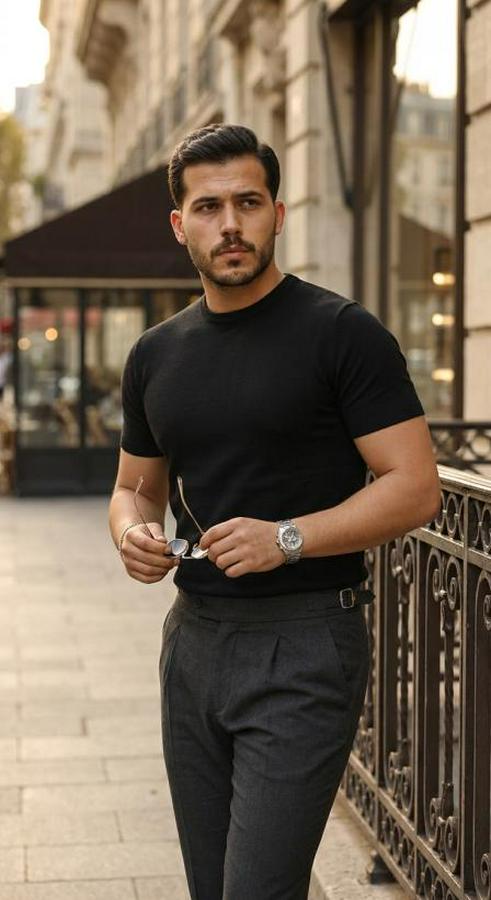 Basic Bisiklet Yaka Kısa Kollu Triko Tişört