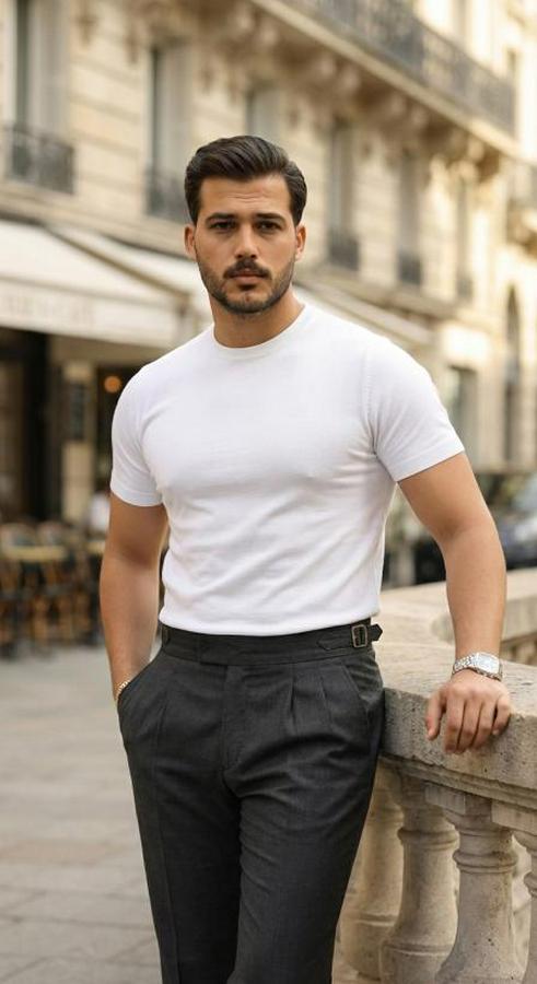 Basic Bisiklet Yaka Kısa Kollu Triko Tişört