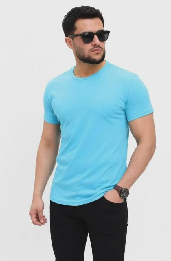 Basic Tişört Bisiklet Yaka Kısa Kol Günlük Yazlık Slim Fit T-Shirt