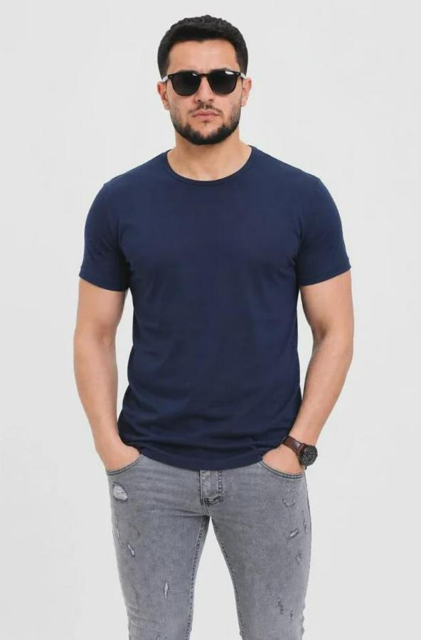 Basic Tişört Bisiklet Yaka Kısa Kol Günlük Yazlık Slim Fit T-Shirt