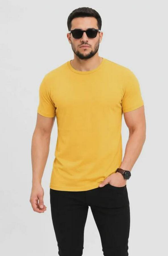 Basic Tişört Bisiklet Yaka Kısa Kol Günlük Yazlık Slim Fit T-Shirt