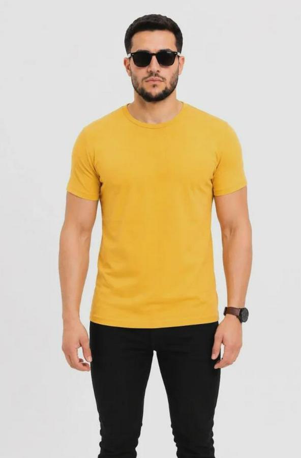 Basic Tişört Bisiklet Yaka Kısa Kol Günlük Yazlık Slim Fit T-Shirt