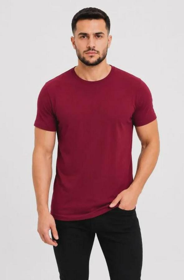 Basic Tişört Bisiklet Yaka Kısa Kol Günlük Yazlık Slim Fit T-Shirt