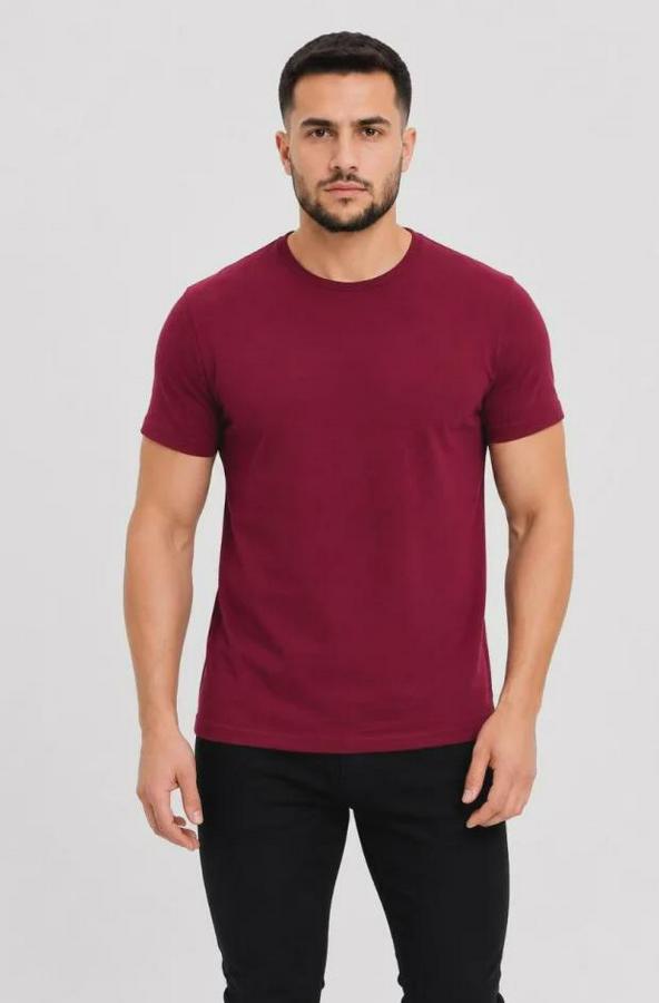 Basic Tişört Bisiklet Yaka Kısa Kol Günlük Yazlık Slim Fit T-Shirt