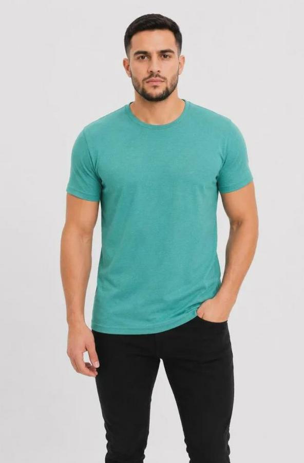 Basic Tişört Bisiklet Yaka Kısa Kol Günlük Yazlık Slim Fit T-Shirt