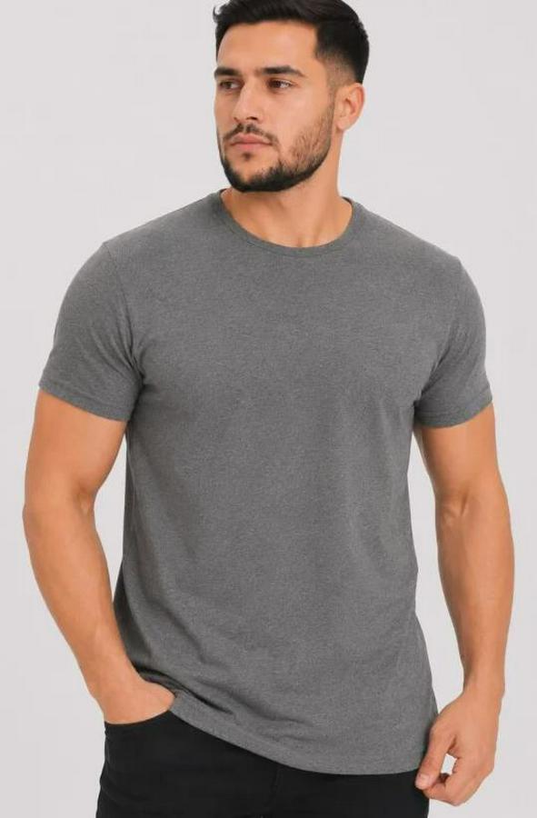 Basic Tişört Bisiklet Yaka Kısa Kol Günlük Yazlık Slim Fit T-Shirt