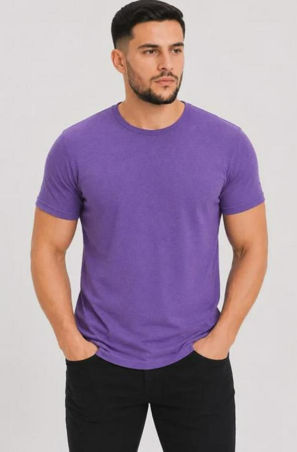 Basic Tişört Bisiklet Yaka Kısa Kol Günlük Yazlık Slim Fit T-Shirt