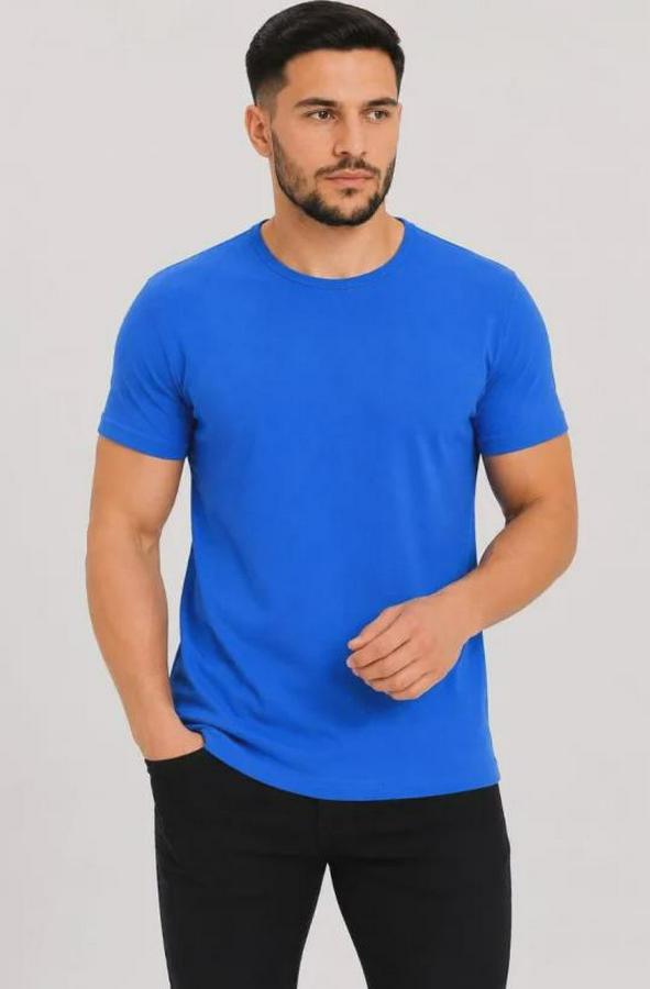 Basic Tişört Bisiklet Yaka Kısa Kol Günlük Yazlık Slim Fit T-Shirt
