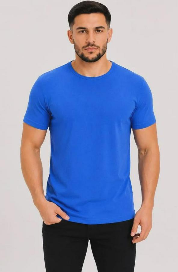 Basic Tişört Bisiklet Yaka Kısa Kol Günlük Yazlık Slim Fit T-Shirt