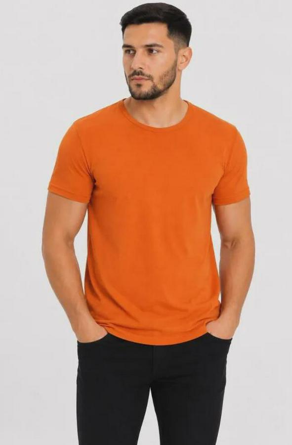 Basic Tişört Bisiklet Yaka Kısa Kol Günlük Yazlık Slim Fit T-Shirt