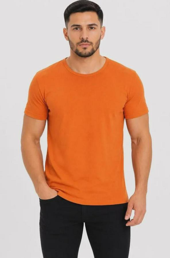 Basic Tişört Bisiklet Yaka Kısa Kol Günlük Yazlık Slim Fit T-Shirt