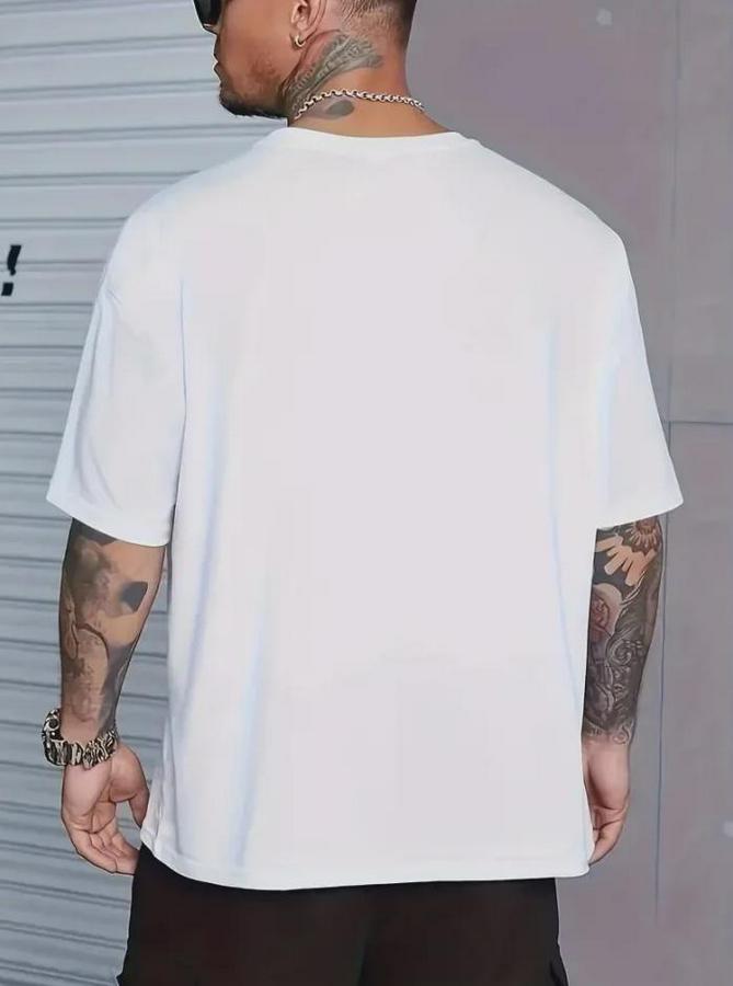 Baskılı Bisiklet Yaka T-Shirt