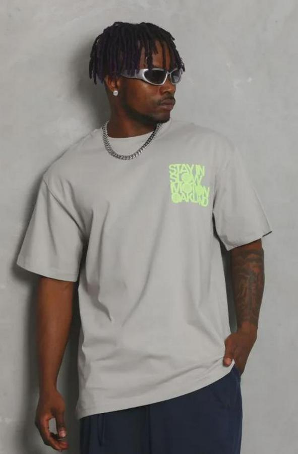 Baskılı T-Shirt Kısa Kol Bisiklet Yaka Regular Fit Rahat Kalıp Günlük Tişört