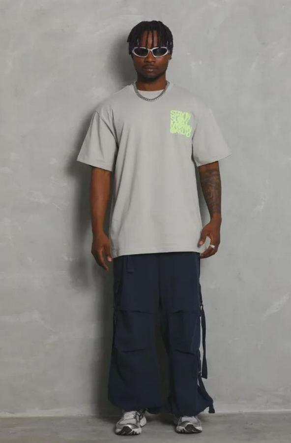 Baskılı T-Shirt Kısa Kol Bisiklet Yaka Regular Fit Rahat Kalıp Günlük Tişört