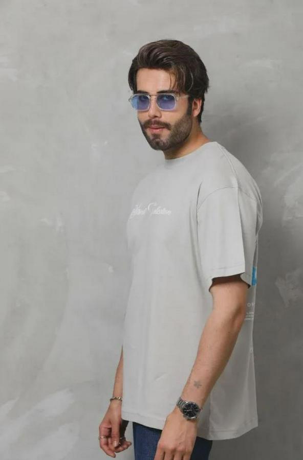 Baskılı T-Shirt Kısa Kol Bisiklet Yaka Regular Fit Rahat Kalıp Günlük Tişört