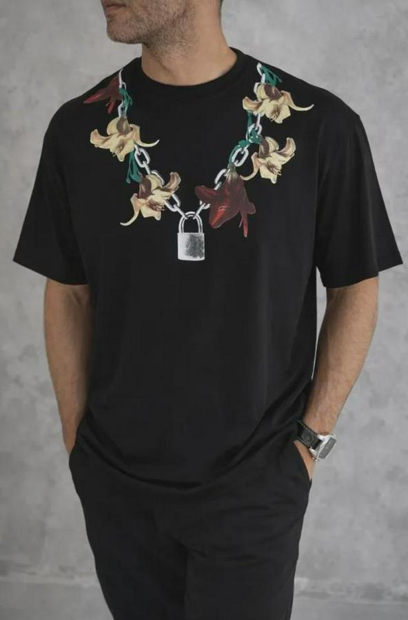 Baskılı T-Shirt Kısa Kol Bisiklet Yaka Regular Fit Rahat Kalıp Günlük Tişört