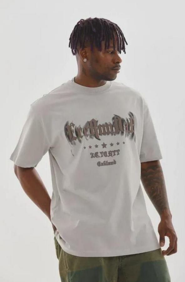 Baskılı T-Shirt Kısa Kol Bisiklet Yaka Regular Fit Rahat Kalıp Günlük Tişört