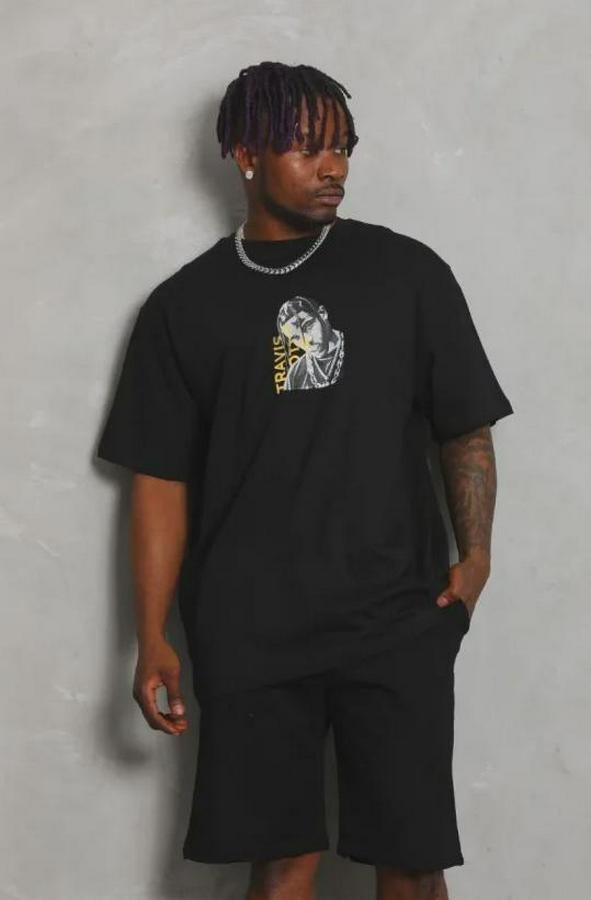 Baskılı T-Shirt Kısa Kol Bisiklet Yaka Regular Fit Rahat Kalıp Günlük Tişört