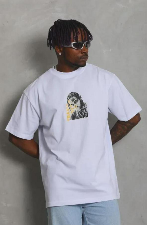 Baskılı T-Shirt Kısa Kol Bisiklet Yaka Regular Fit Rahat Kalıp Günlük Tişört