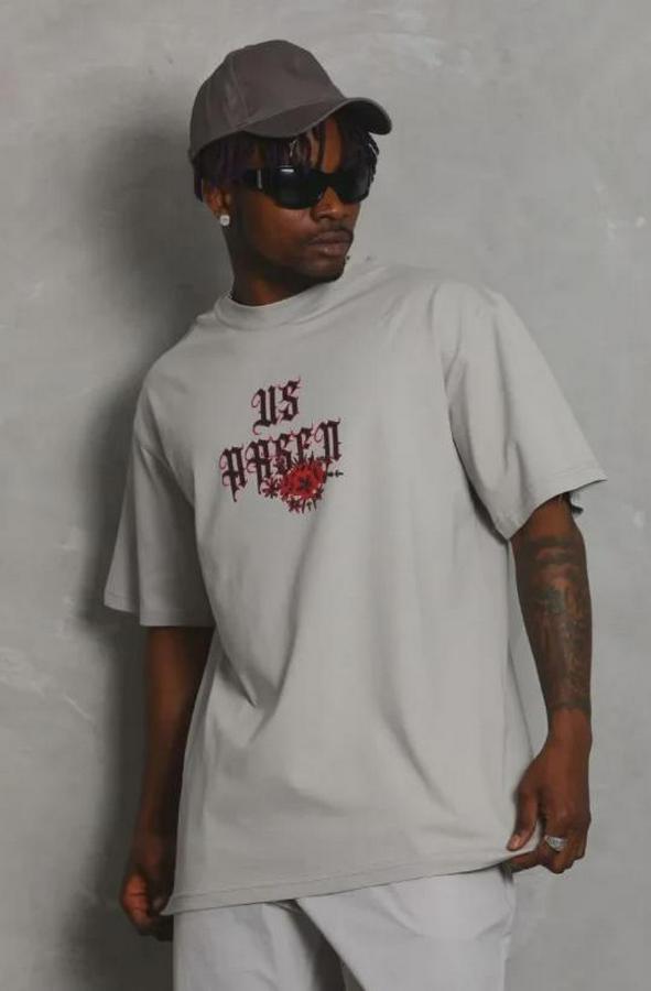 Baskılı T-Shirt Kısa Kol Bisiklet Yaka Regular Fit Rahat Kalıp Günlük Tişört