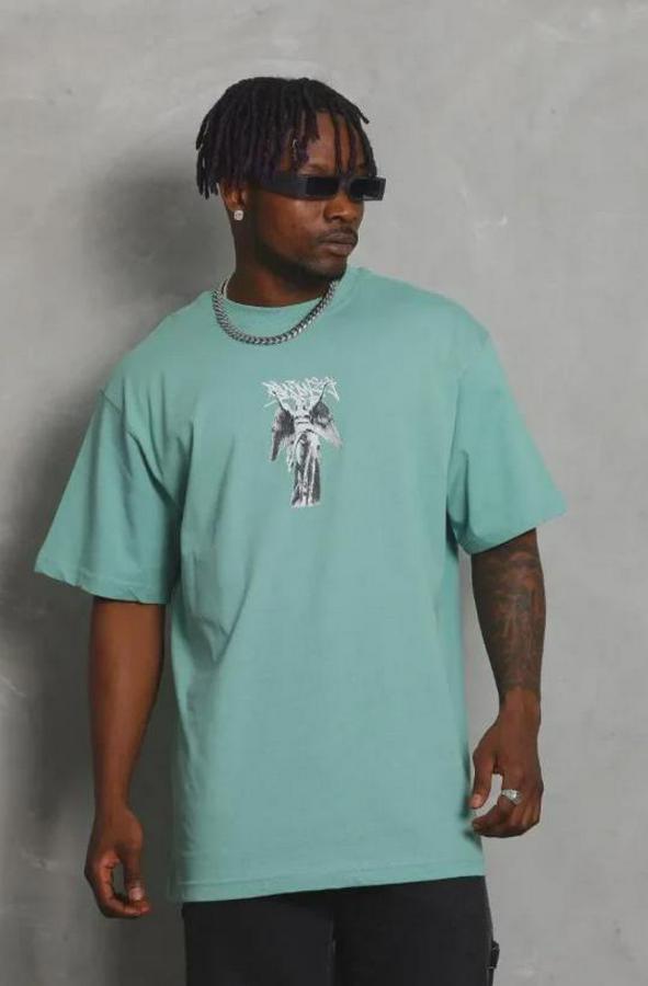 Baskılı T-Shirt Kısa Kol Bisiklet Yaka Regular Fit Rahat Kalıp Günlük Tişört