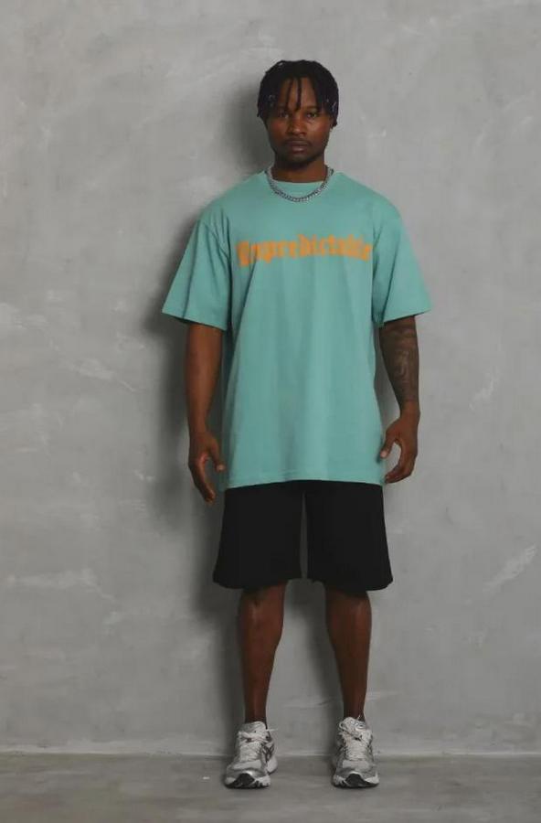 Baskılı T-Shirt Kısa Kol Bisiklet Yaka Regular Fit Rahat Kalıp Günlük Tişört