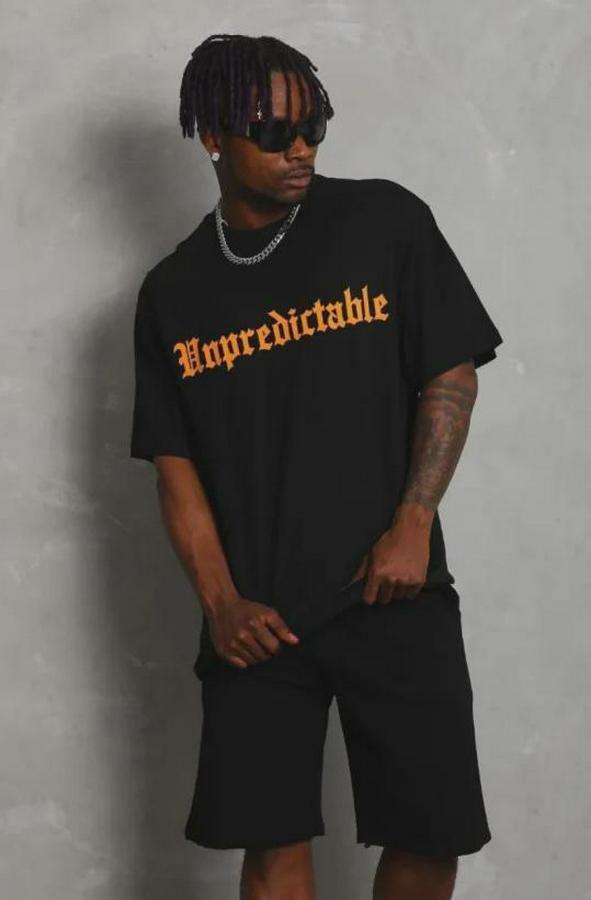 Baskılı T-Shirt Kısa Kol Bisiklet Yaka Regular Fit Rahat Kalıp Günlük Tişört