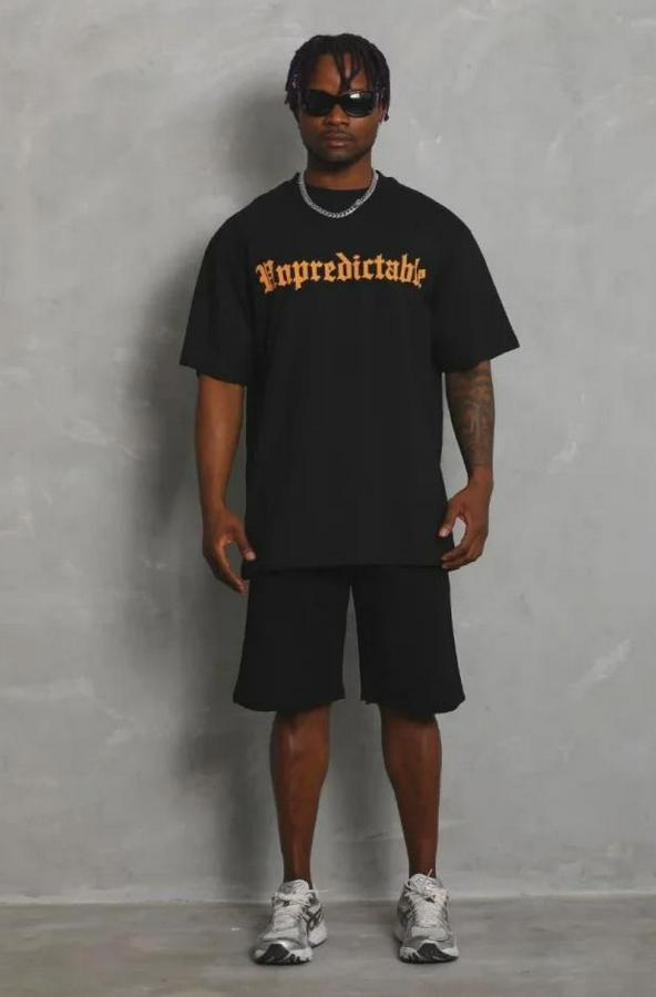 Baskılı T-Shirt Kısa Kol Bisiklet Yaka Regular Fit Rahat Kalıp Günlük Tişört