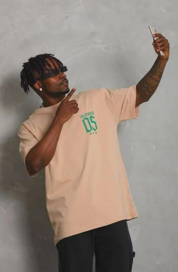 Baskılı T-Shirt Kısa Kol Bisiklet Yaka Regular Fit Rahat Kalıp Günlük Tişört