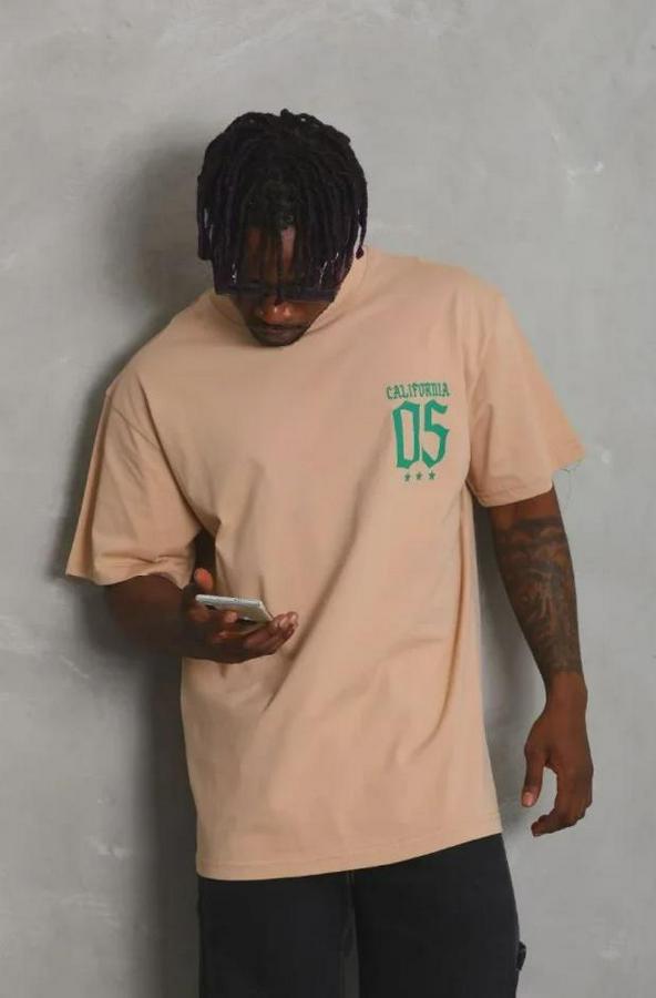 Baskılı T-Shirt Kısa Kol Bisiklet Yaka Regular Fit Rahat Kalıp Günlük Tişört