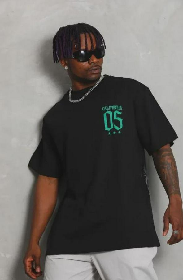 Baskılı T-Shirt Kısa Kol Bisiklet Yaka Regular Fit Rahat Kalıp Günlük Tişört