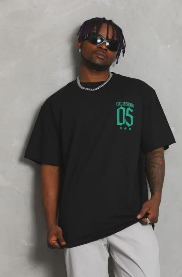 Baskılı T-Shirt Kısa Kol Bisiklet Yaka Regular Fit Rahat Kalıp Günlük Tişört