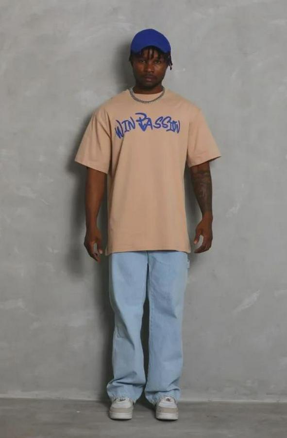 Baskılı T-Shirt Kısa Kol Bisiklet Yaka Regular Fit Rahat Kalıp Günlük Tişört