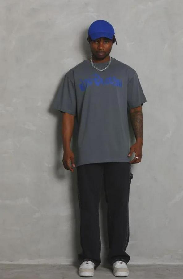 Baskılı T-Shirt Kısa Kol Bisiklet Yaka Regular Fit Rahat Kalıp Günlük Tişört