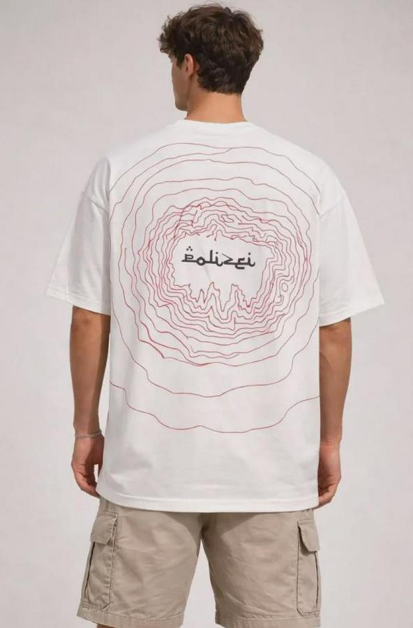 Bisiklet Yaka Baskılı Kısa Kollu Tişört Streetwear Günlük Basic Pamuklu T-Shirt