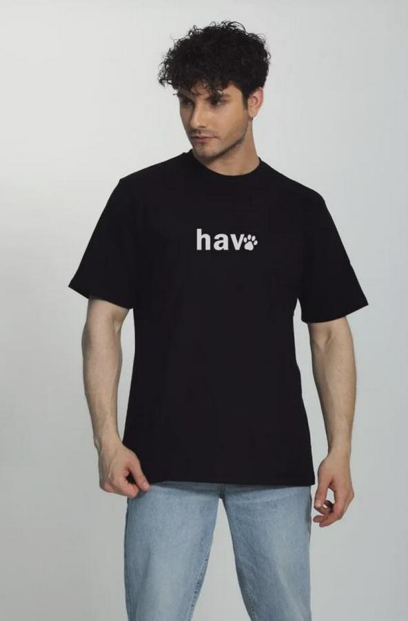 Bisiklet Yaka Kısa Kol Hav Baskılı T-Shirt