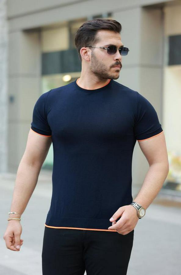 Bisiklet Yaka Kısa Kollu Tişört