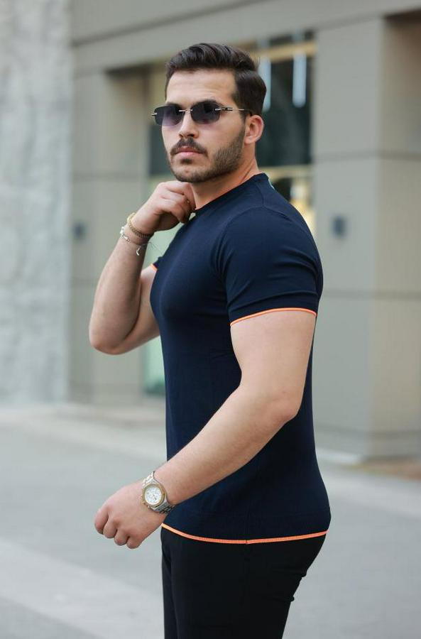 Bisiklet Yaka Kısa Kollu Tişört